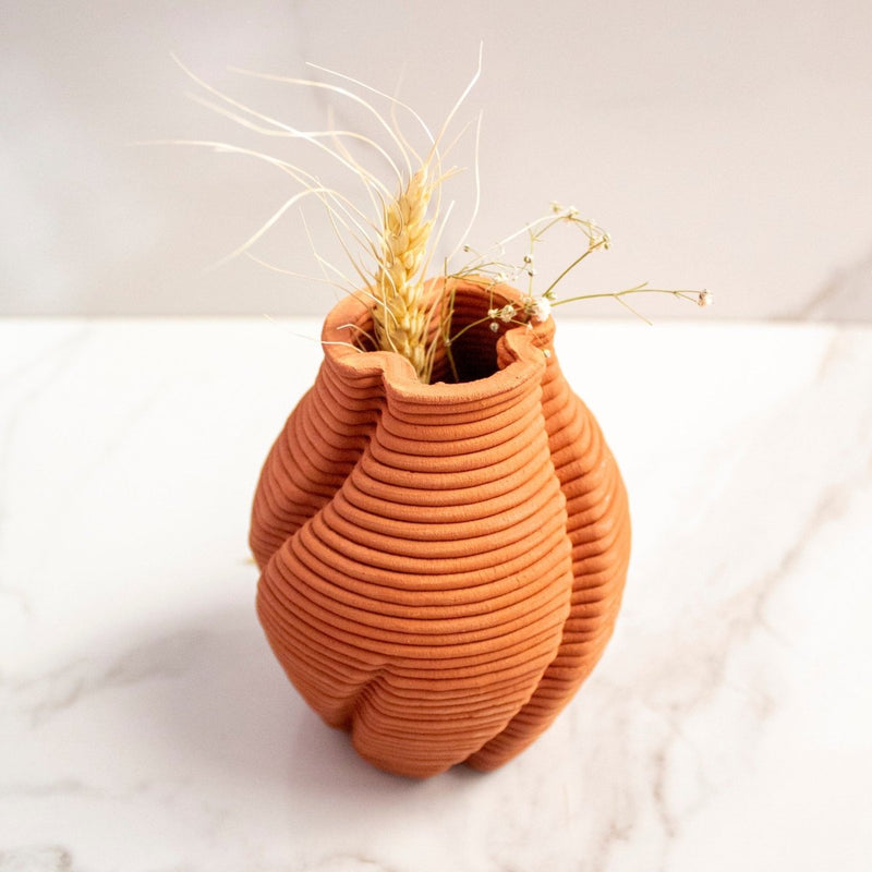 Buy Brown and Twisted Teracotta Vase Vol. 1 | Shop Verified Sustainable Products on Brown Living