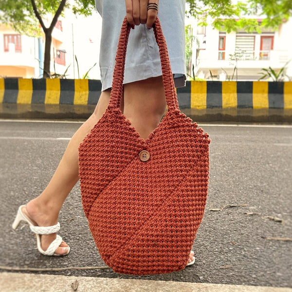 Brown Handmade Totally Tote Bag | Verified Sustainable Bags on Brown Living™