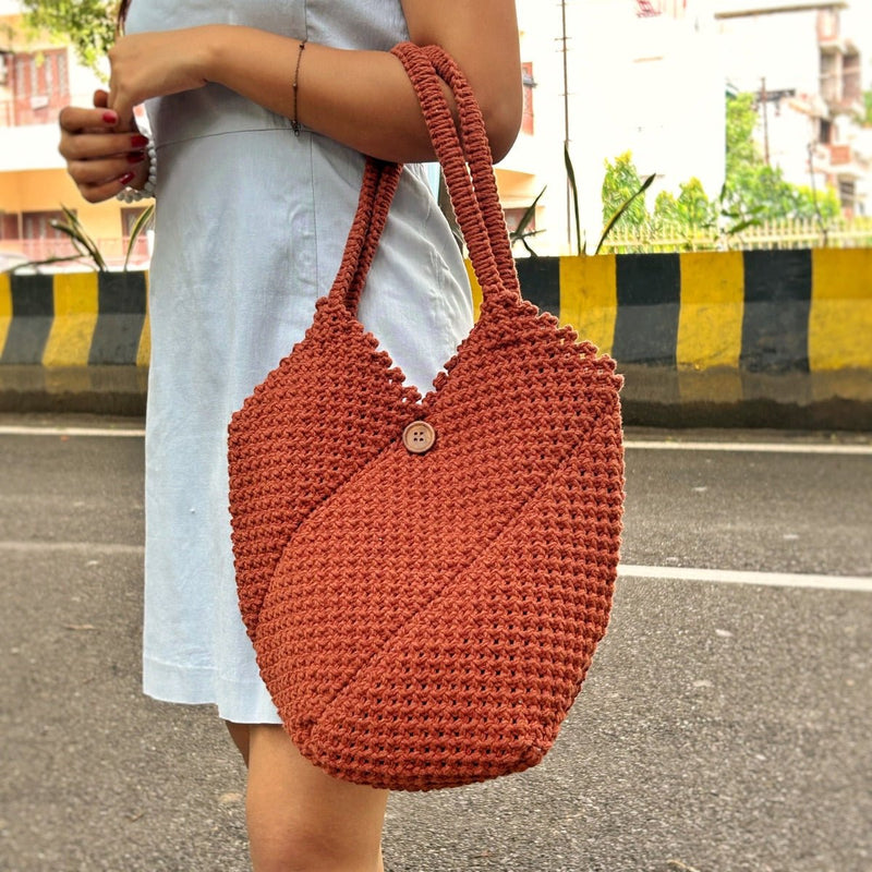 Brown Handmade Totally Tote Bag | Verified Sustainable Bags on Brown Living™