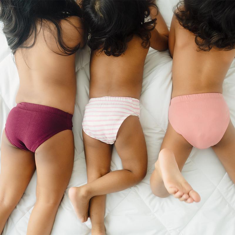 Buy Bubblegum Pink Girls Panties - Pack of 3 | Shop Verified Sustainable Products on Brown Living