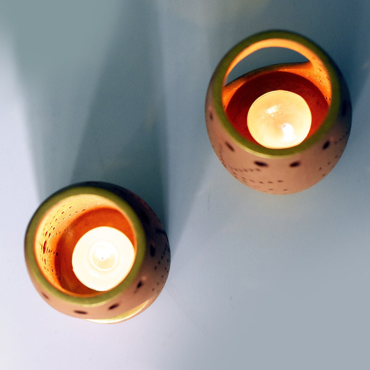 Bud2 Candle Pod - Set of 2 with 2 Free Soywax Tealight Candles | Verified Sustainable by Brown Living™