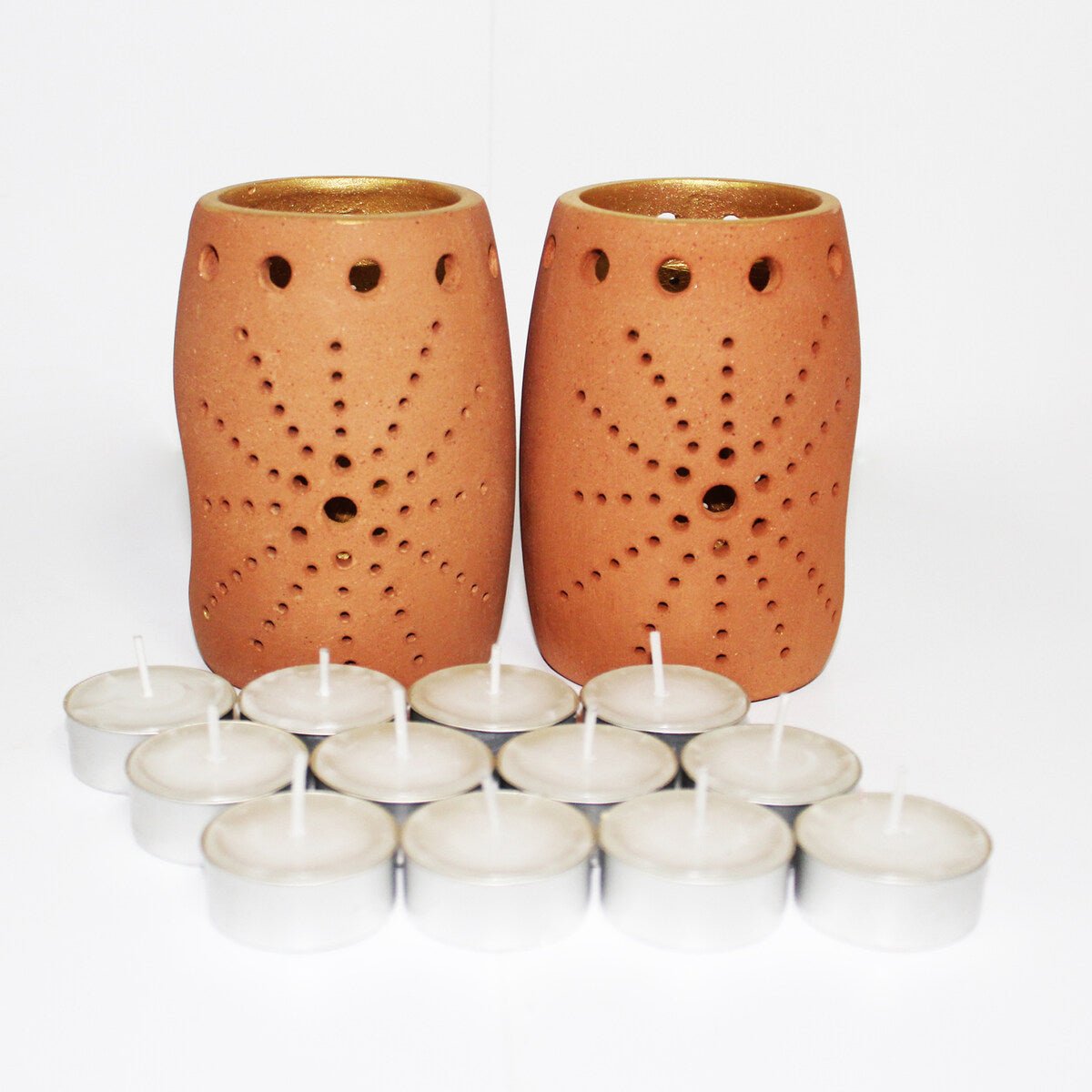 Bud2 Candle Pod - Set of 2 with 2 Free Soywax Tealight Candles | Verified Sustainable by Brown Living™