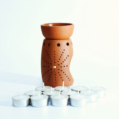 Bud4 Handmade Diffuser with Free Soywax Tealight Candles – Candles & Fragrances on Brown Living™. SKU: CHD - BUD4/1. Img 4.