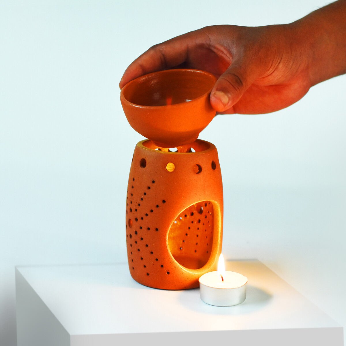 Bud4 Handmade Diffuser with Free Soywax Tealight Candles | Verified Sustainable by Brown Living™