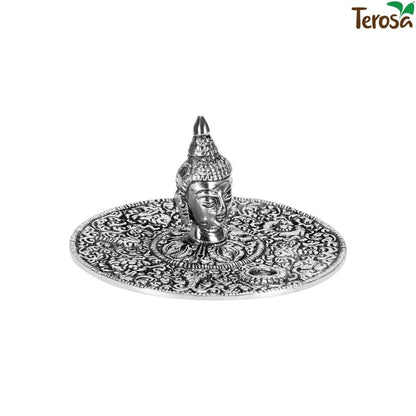 Buddha Incense Stand or Plate Cum Dhoop Burner Antique Gold or Silver - Agarbatti Stand | Verified Sustainable by Brown Living™