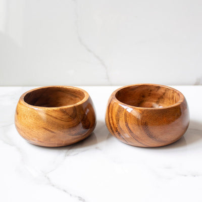 Bulgy Flat Bowl - Set of 2 – Plates & Bowls on Brown Living™. SKU: SB0401. Img 1.