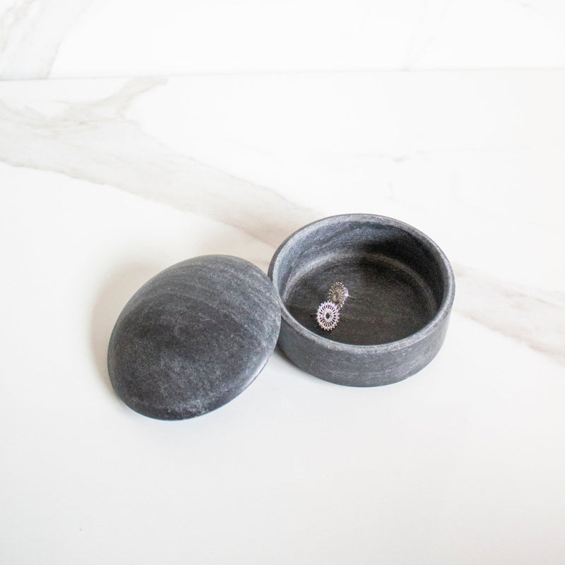 Buy Bulgy Trinket Marble Box - Black | Shop Verified Sustainable Products on Brown Living
