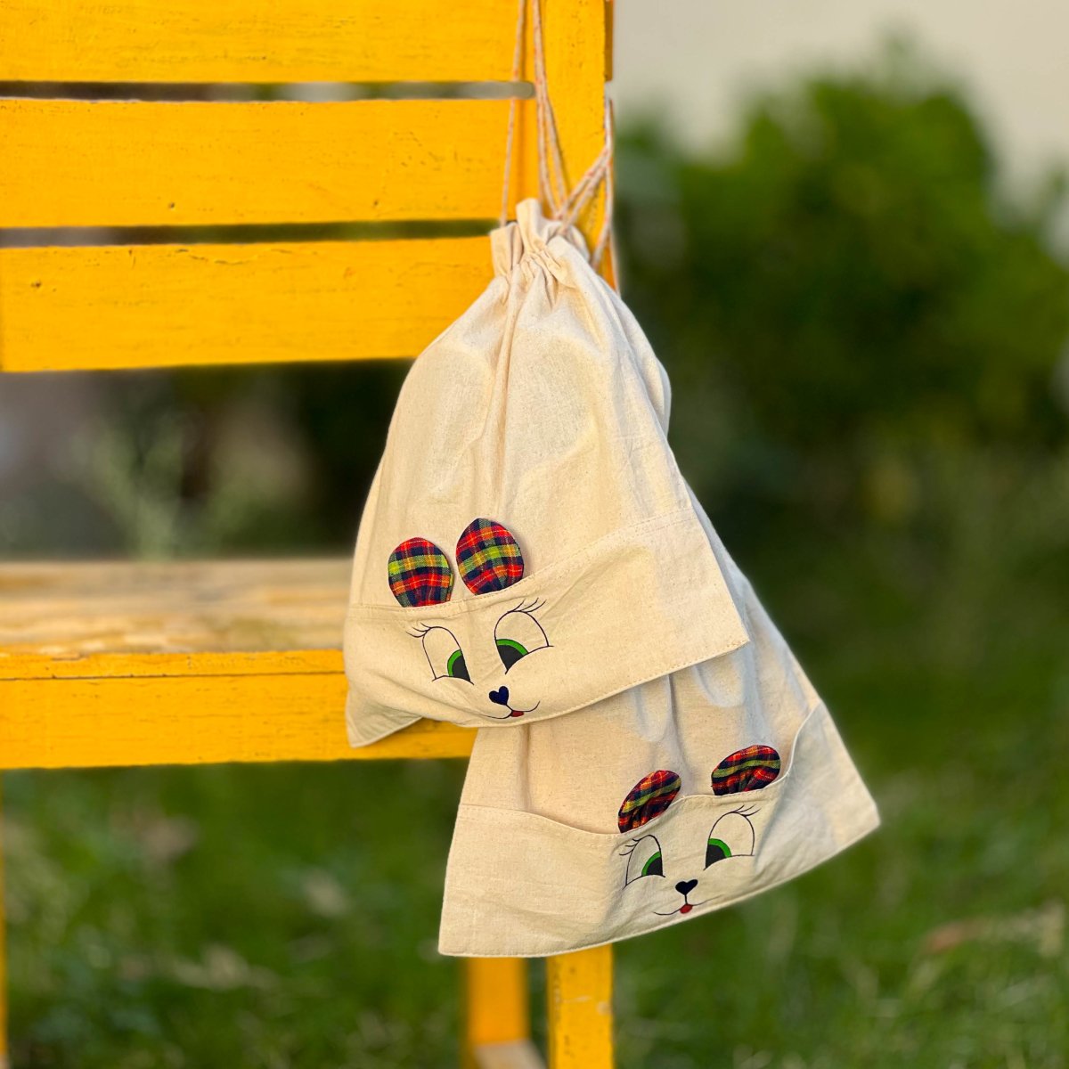 Bunny - Travel Storage Cotton Pouch Set| Multipurpose | Verified Sustainable by Brown Living™