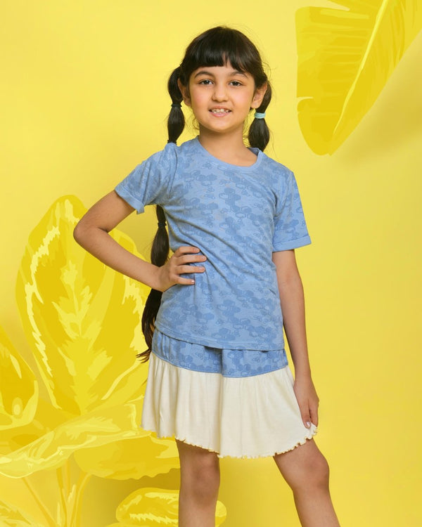 Buy Busy Shizy Blue Skirt | Shop Verified Sustainable Kids Shirts on Brown Living™