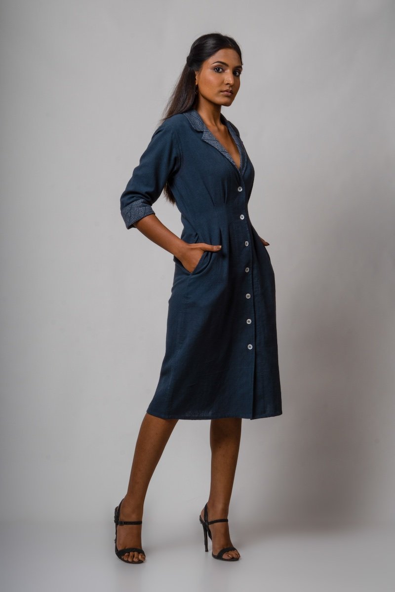 Buy Button Down Dress | Shop Verified Sustainable Products on Brown Living