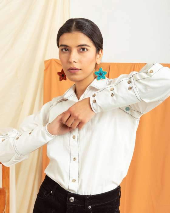 Buy Buttoned up classic crisp white shirt | Shop Verified Sustainable Womens Shirt on Brown Living™