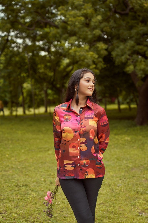 Buy By The Sunset Printed Shirt | Shop Verified Sustainable Products on Brown Living