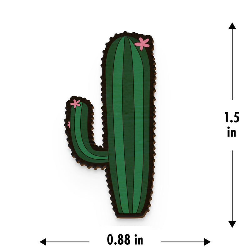 Buy Cactus Plant Hand Painted Wooden Pin | Shop Verified Sustainable Products on Brown Living