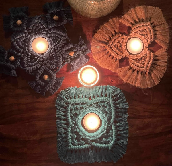 Buy Candle Coasters - Set of 3 | Shop Verified Sustainable Table Decor on Brown Living™