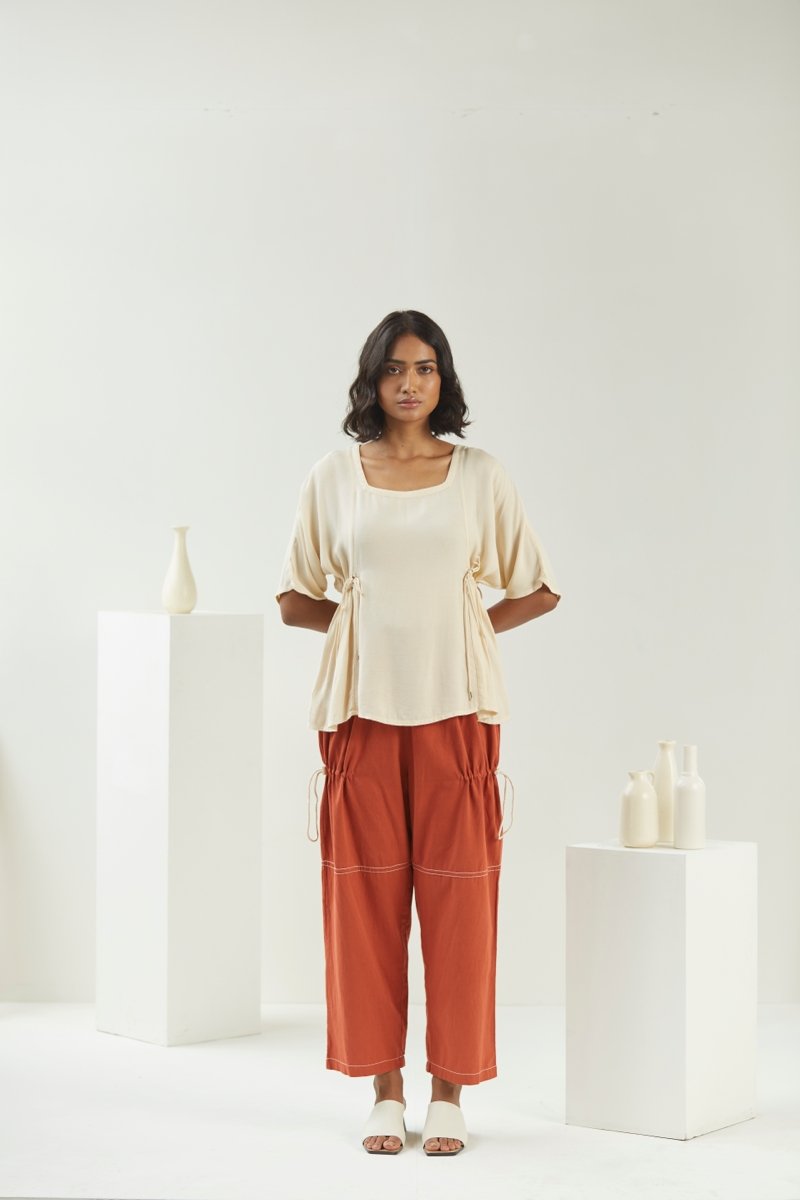Buy Candlelit Beige Blouse | Womens Blouse | Shop Verified Sustainable Womens Blouse on Brown Living™