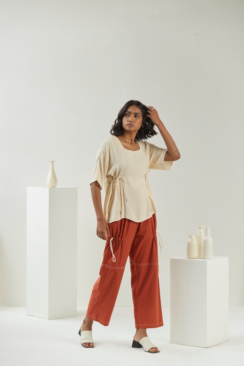 Buy Candlelit Beige Blouse | Womens Blouse | Shop Verified Sustainable Products on Brown Living