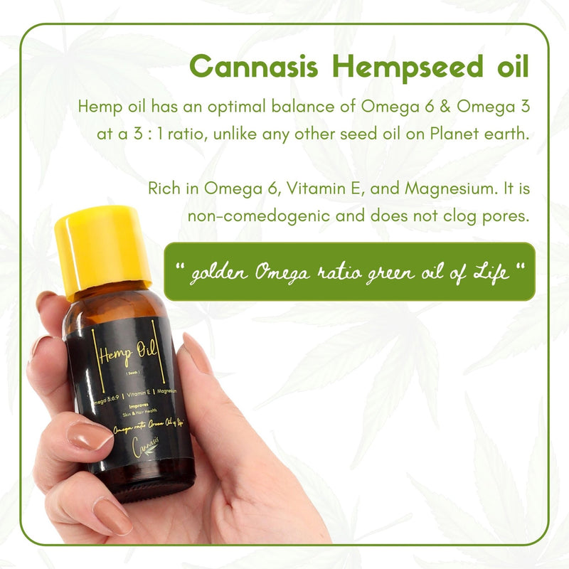 Cannasis Hemp Oil | Multipurpose oil | Omega 3 | Vitamin E | Verified Sustainable by Brown Living™