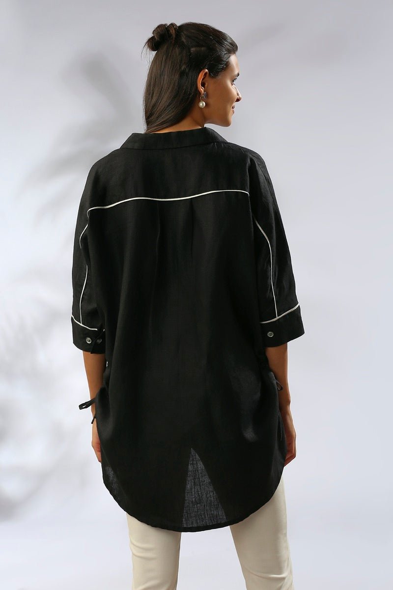 Buy Canopy Kimono Shirt - Black | Shop Verified Sustainable Womens Shirt on Brown Living™
