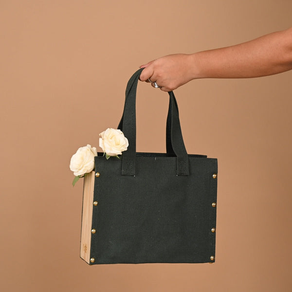 Buy Canvas Small Tote Bag- Green | Shop Verified Sustainable Womens Accessories on Brown Living™