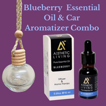 Round Car Aromatizer/ Diffuser Bottle with Essential Oil | Verified Sustainable by Brown Living™