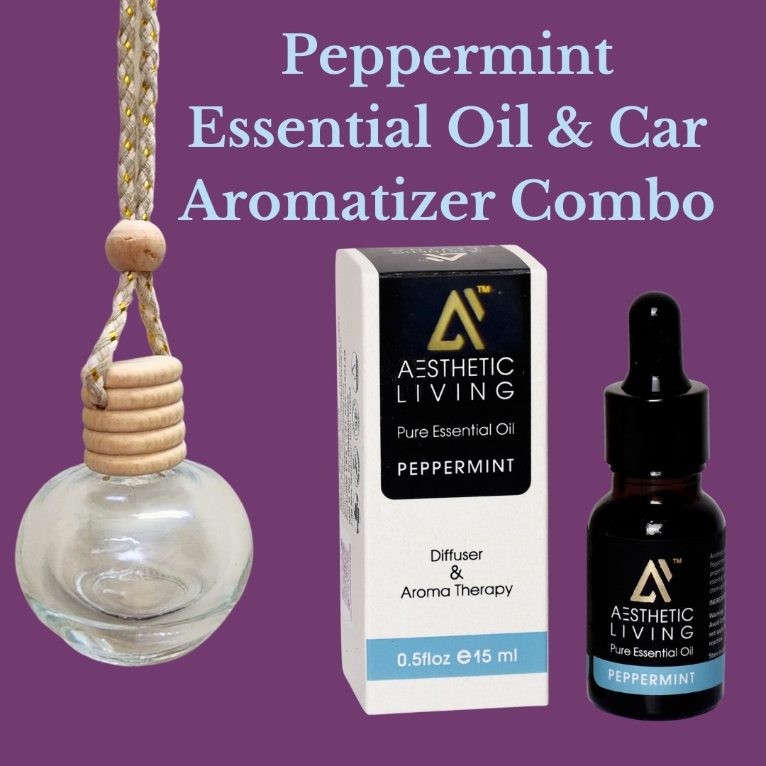 Round Car Aromatizer/ Diffuser Bottle with Essential Oil | Verified Sustainable by Brown Living™