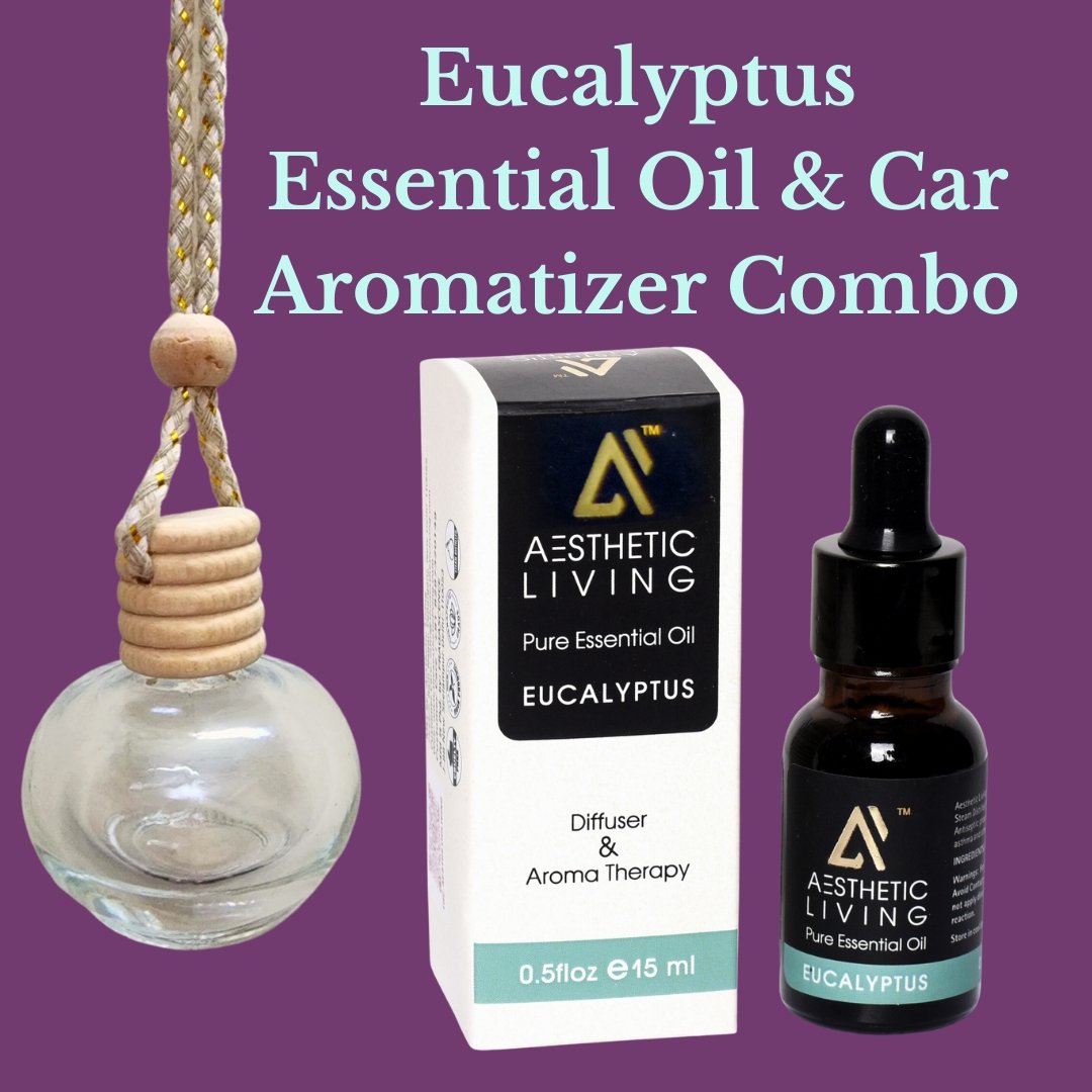 Round Car Aromatizer/ Diffuser Bottle with Essential Oil | Verified Sustainable by Brown Living™