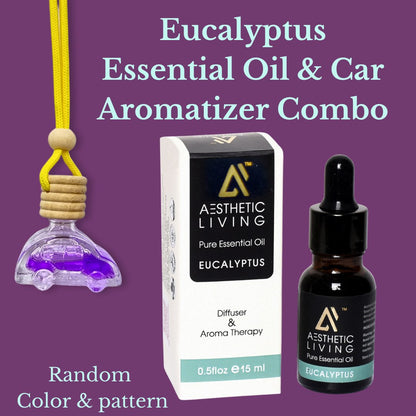 Car Shaped Aromatizer Diffuser Bottle (10ml) with Essential Oil (15ml) | Verified Sustainable by Brown Living™