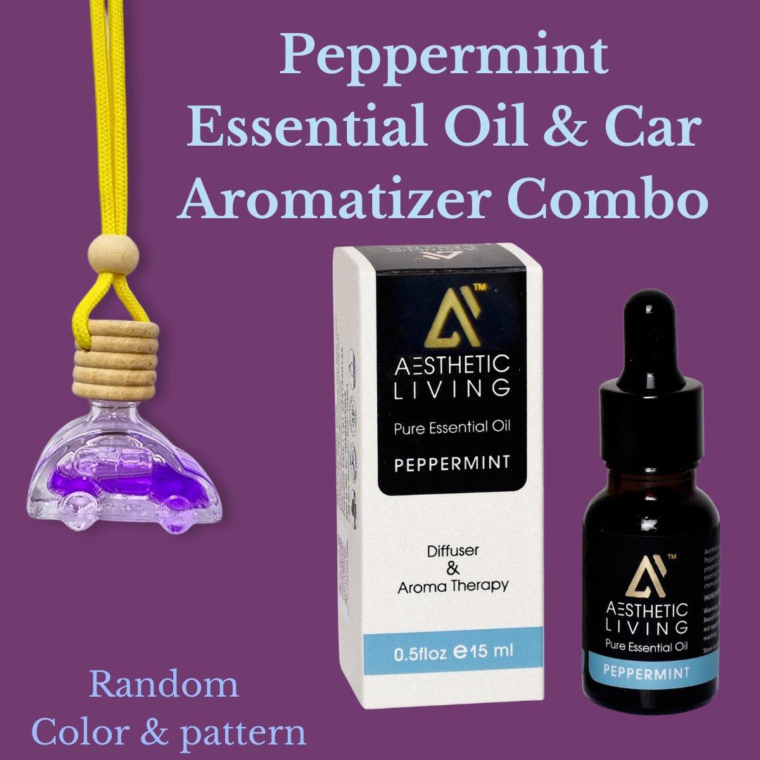 Car Shaped Aromatizer Diffuser Bottle (10ml) with Essential Oil (15ml) | Verified Sustainable by Brown Living™