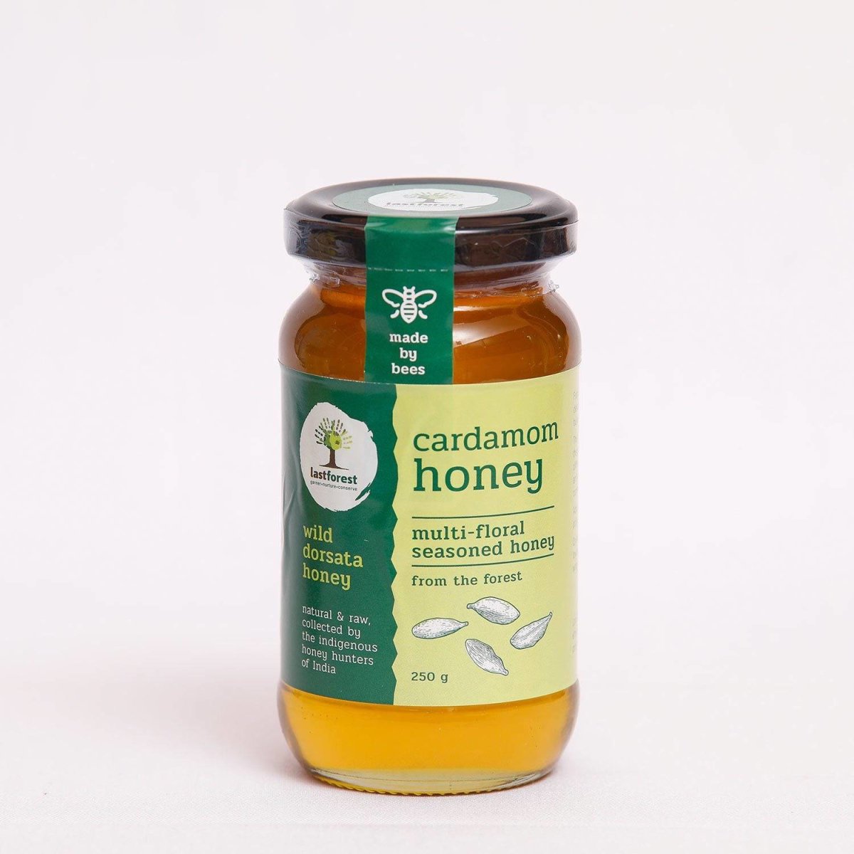 Cardamom Spiced Wild Honey - 250gms | Verified Sustainable by Brown Living™