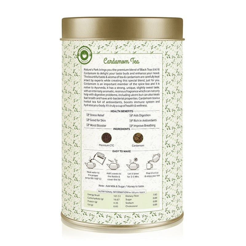 Cardamom Tea Can - 100 g | Verified Sustainable by Brown Living™