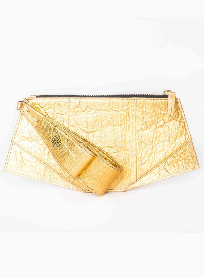Buy Caro Pineapple Leather Wristlet | Shop Verified Sustainable Womens Handbag on Brown Living™
