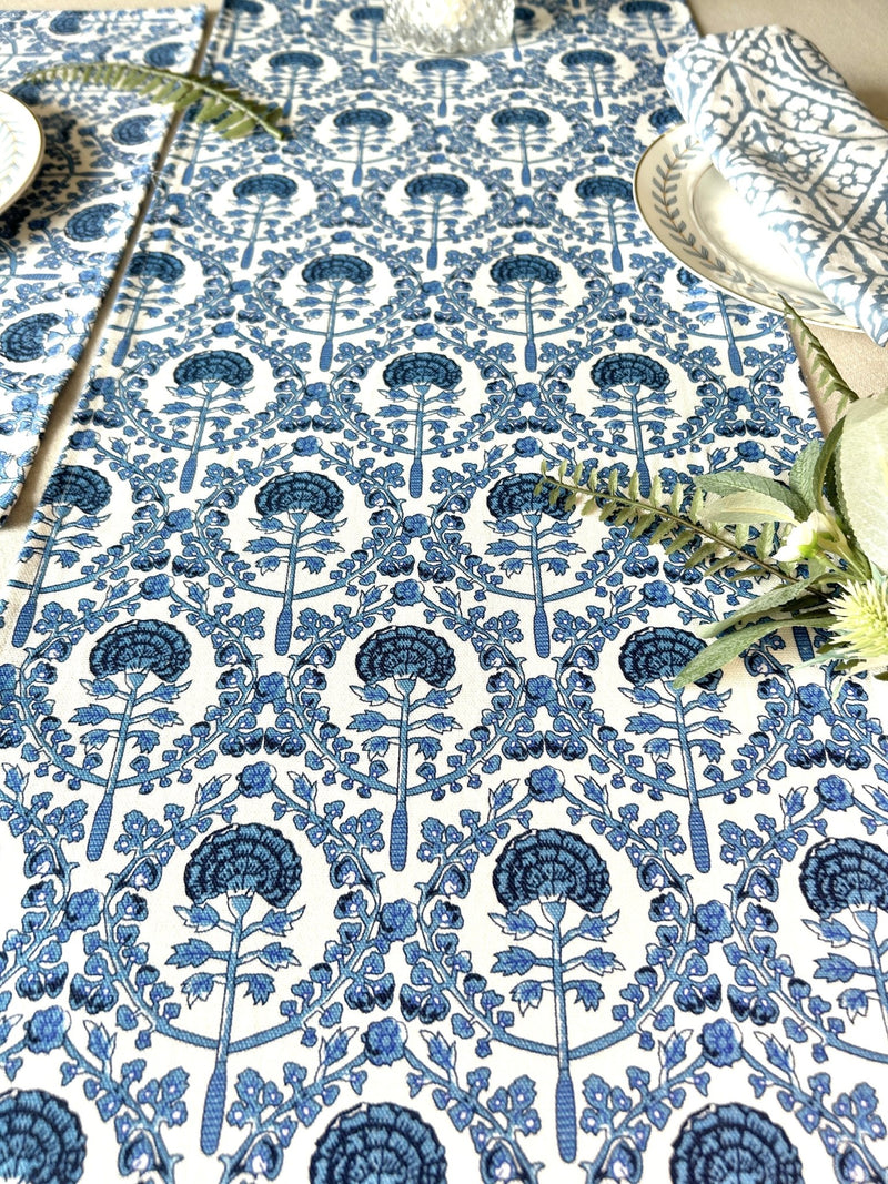 Carolina Blue Table Runner 13x71 Inches | Verified Sustainable Table Linens on Brown Living™