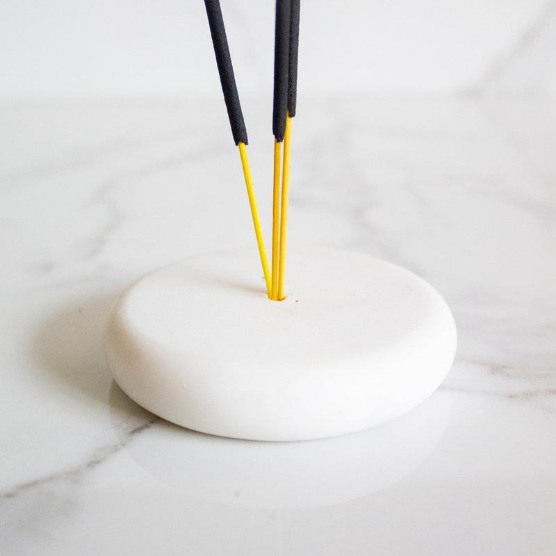 Buy Carrara Marble Incense Holder | Shop Verified Sustainable Products on Brown Living