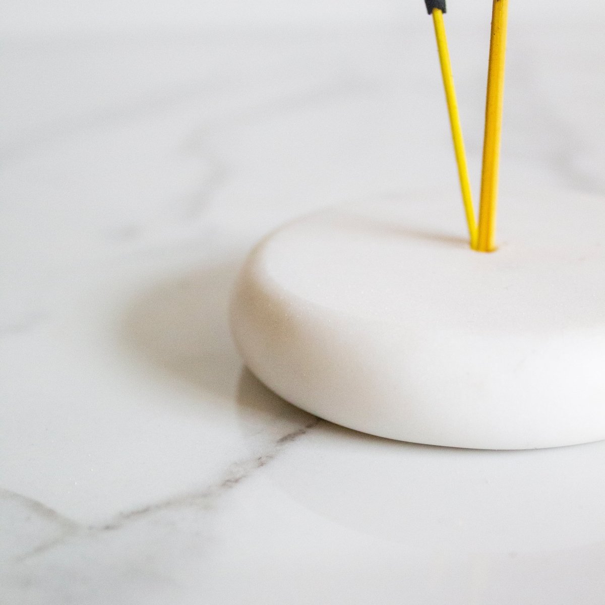 Carrara Marble Incense Holder | Verified Sustainable by Brown Living™