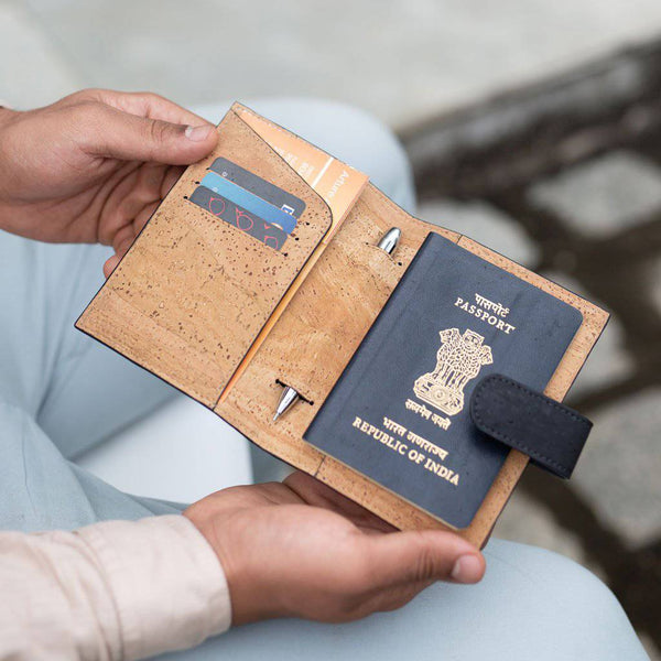 Buy Cedar Passport Sleeve - Black | Shop Verified Sustainable Passport Wallet on Brown Living™