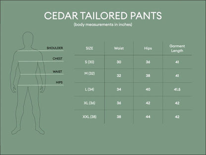 Cedar Tailored Pants - Black | Verified Sustainable by Brown Living™