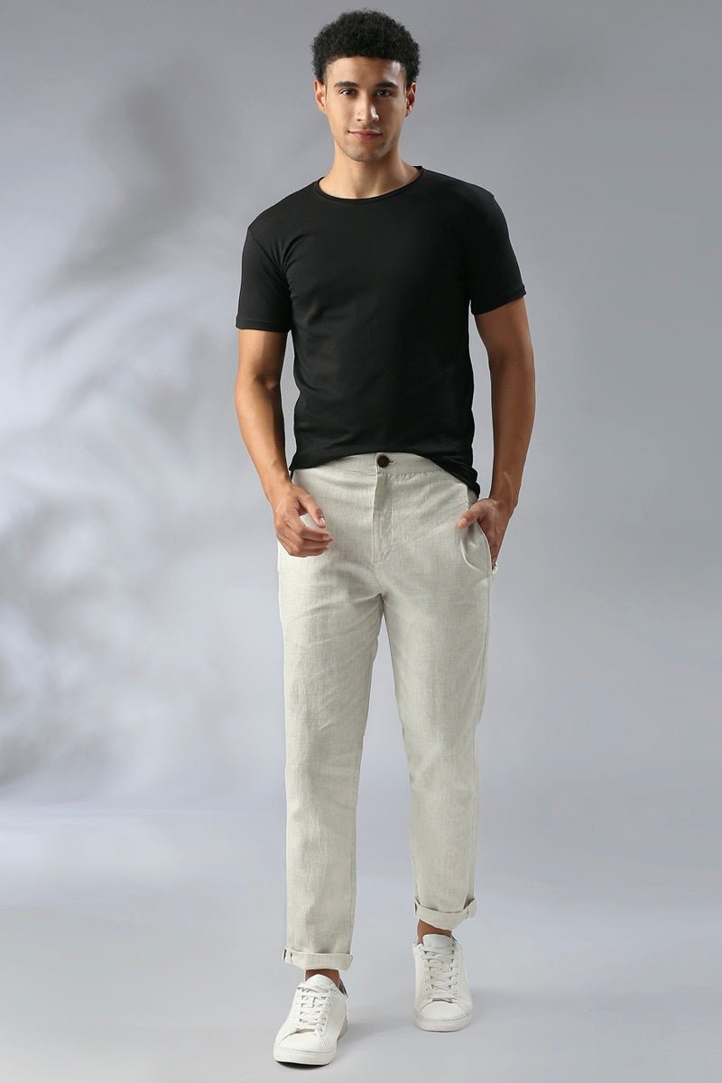 Buy Basics Brown Tailored Fit Flat Front Trousers for Mens Online  Tata  CLiQ