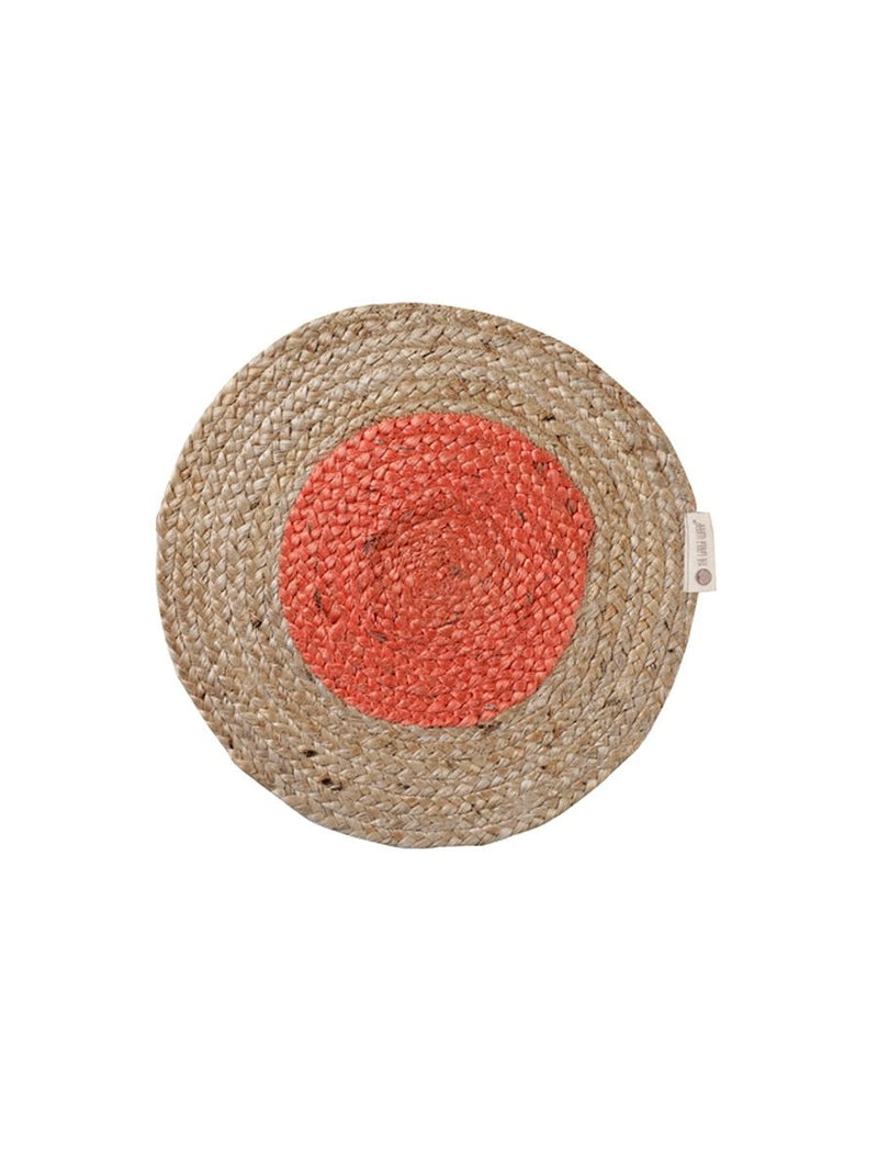 Buy Centre Dyed Jute Placemat ( Orange) | Shop Verified Sustainable Table Essentials on Brown Living™