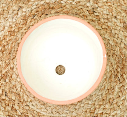 Ceramic Pots For Indoor Plants 14 X 15 Cm (Orange Aztec) | Verified Sustainable by Brown Living™