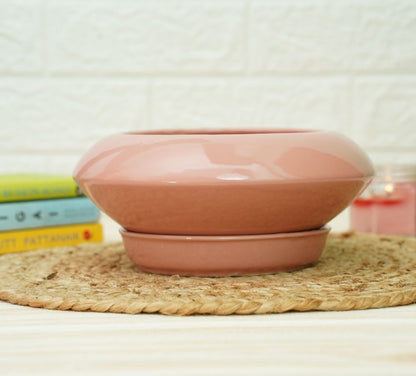 Ceramic Succelent Pots for Plants | Pink | Verified Sustainable by Brown Living™