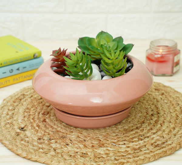 Buy Ceramic Succelent Pots for Plants | Pink | Shop Verified Sustainable Pots & Planters on Brown Living™