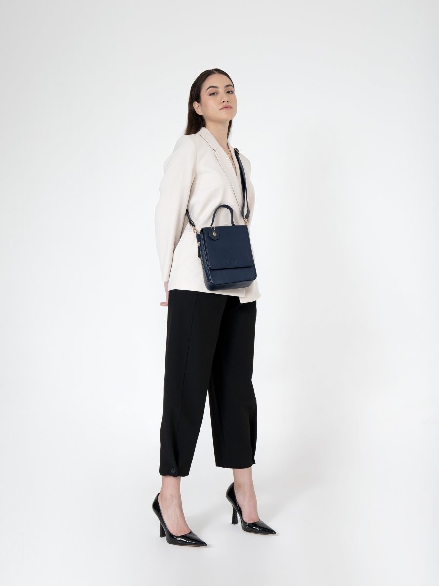 Ceres (Navy blue) | Women's bag made with Cactus Leather | Verified Sustainable by Brown Living™