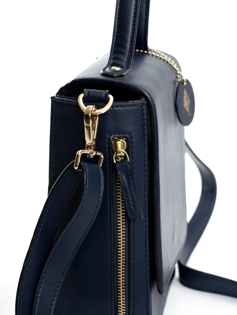 Buy Ceres (Navy blue) | Women's bag made with Cactus Leather | Shop Verified Sustainable Satchel Bag on Brown Living™