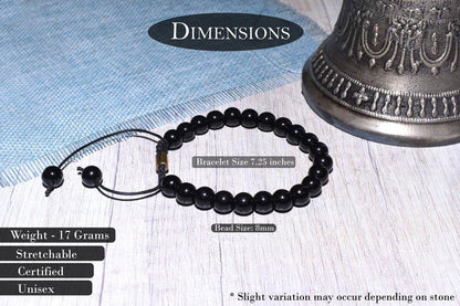 Certified Unisex Onyx Bracelet - Black | Verified Sustainable by Brown Living™