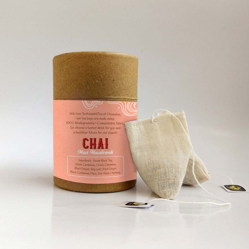 Chai Mast Masalewali | Black Tea Bags - 18gms | Verified Sustainable by Brown Living™