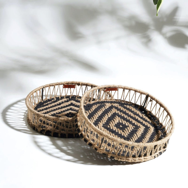 Buy Chakor Jute & Cotton Tray | Shop Verified Sustainable Trays & Platters on Brown Living™