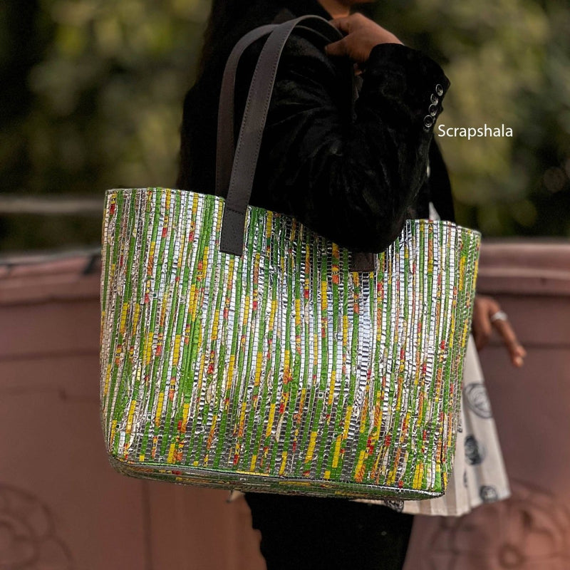 Chamkila Beach Tote Bag | Upcycled from Plastic Waste | Verified Sustainable by Brown Living™