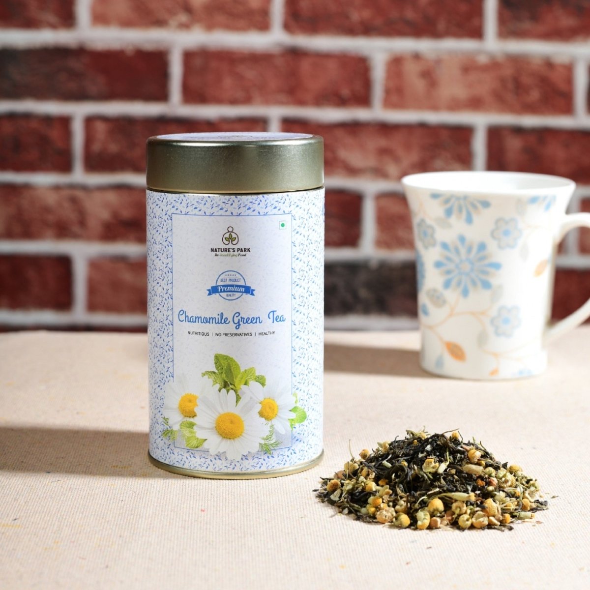 Chamomile Green Tea Can (100 g) | Verified Sustainable by Brown Living™