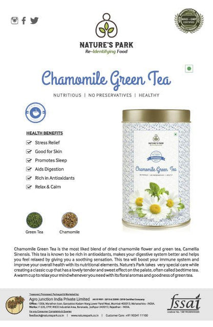 Chamomile Green Tea Can (100 g) | Verified Sustainable by Brown Living™