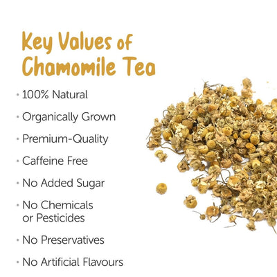 Chamomile Tea - Organic & Naturally Shade Dried Flowers - 25g – Tea on Brown Living™. SKU: 1HD - ChF5T. Img 8.